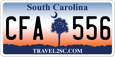 SC license plate CFA556