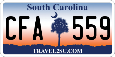 SC license plate CFA559