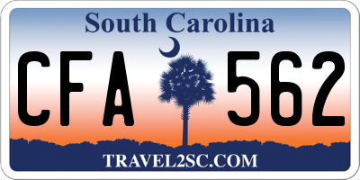 SC license plate CFA562