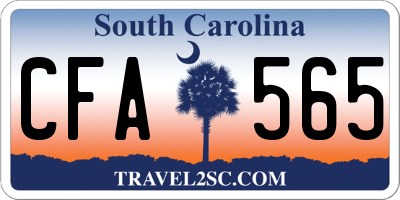 SC license plate CFA565