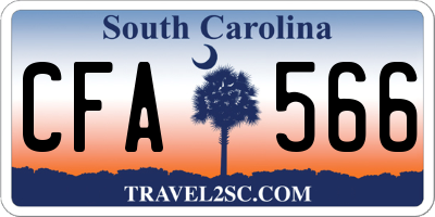 SC license plate CFA566