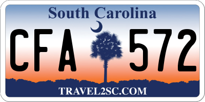 SC license plate CFA572