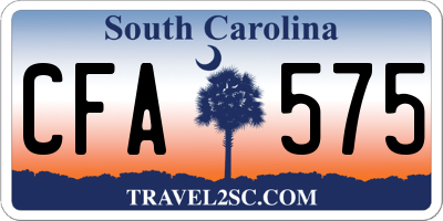 SC license plate CFA575