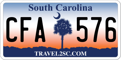 SC license plate CFA576