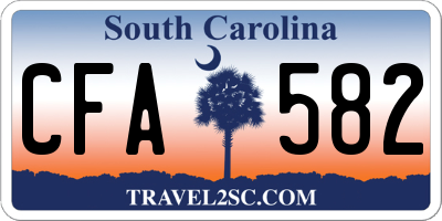 SC license plate CFA582