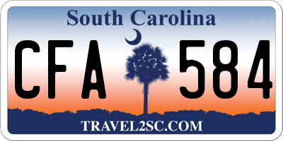 SC license plate CFA584