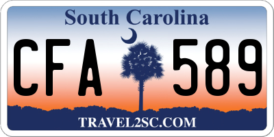 SC license plate CFA589