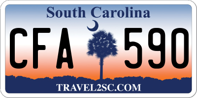 SC license plate CFA590