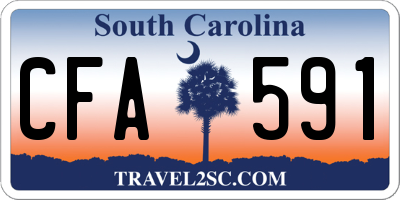 SC license plate CFA591