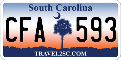SC license plate CFA593