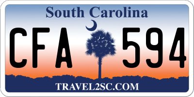 SC license plate CFA594