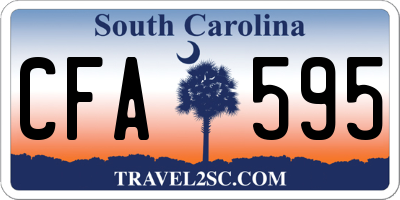 SC license plate CFA595