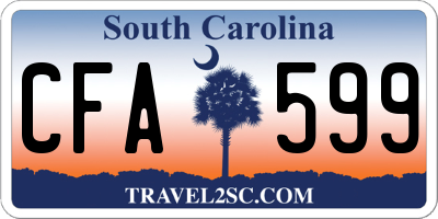 SC license plate CFA599