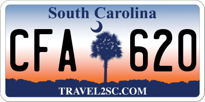 SC license plate CFA620