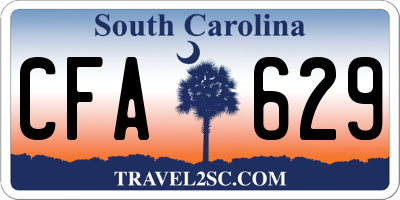 SC license plate CFA629
