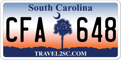 SC license plate CFA648