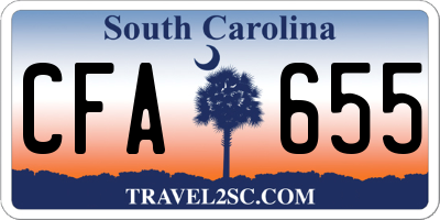 SC license plate CFA655