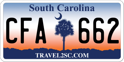 SC license plate CFA662