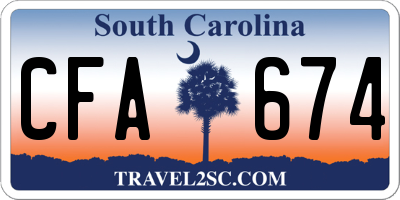 SC license plate CFA674