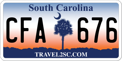 SC license plate CFA676