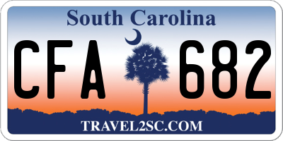 SC license plate CFA682