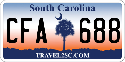 SC license plate CFA688