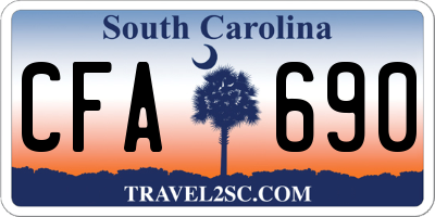 SC license plate CFA690