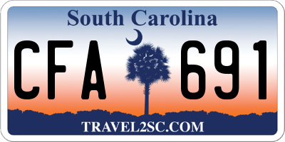 SC license plate CFA691