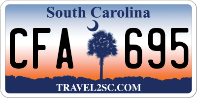 SC license plate CFA695