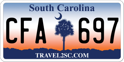 SC license plate CFA697