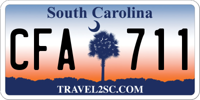 SC license plate CFA711