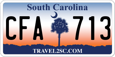 SC license plate CFA713
