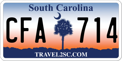 SC license plate CFA714