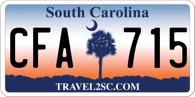 SC license plate CFA715