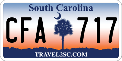 SC license plate CFA717
