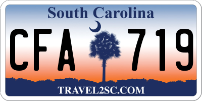 SC license plate CFA719