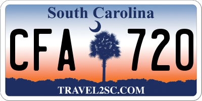SC license plate CFA720