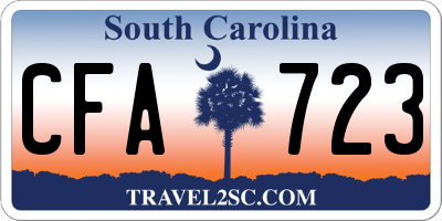 SC license plate CFA723