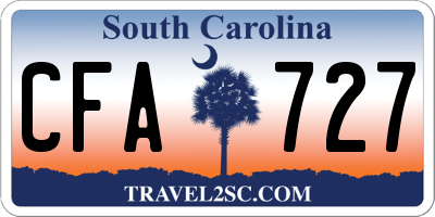 SC license plate CFA727