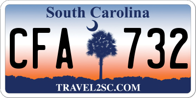 SC license plate CFA732