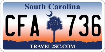 SC license plate CFA736