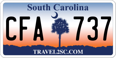 SC license plate CFA737