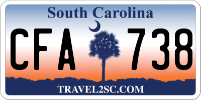 SC license plate CFA738