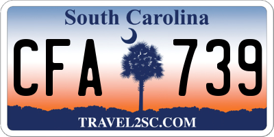 SC license plate CFA739