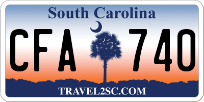 SC license plate CFA740