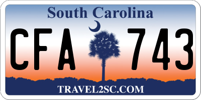 SC license plate CFA743