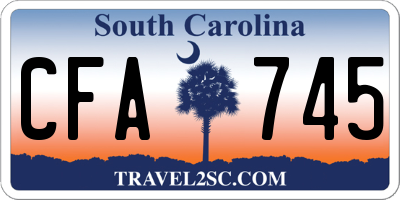 SC license plate CFA745