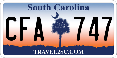 SC license plate CFA747