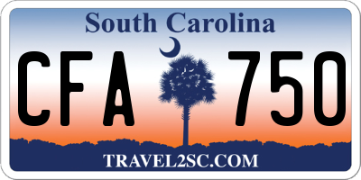 SC license plate CFA750