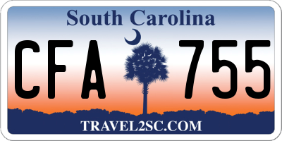 SC license plate CFA755